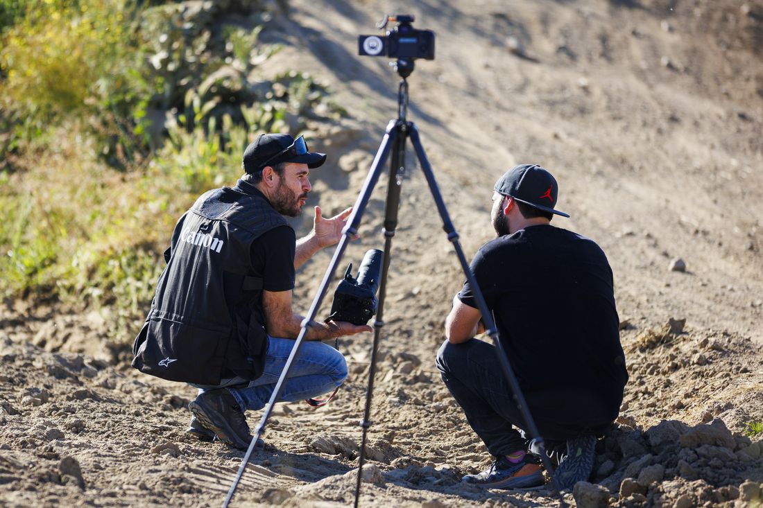 Greg directing a motocross shoot